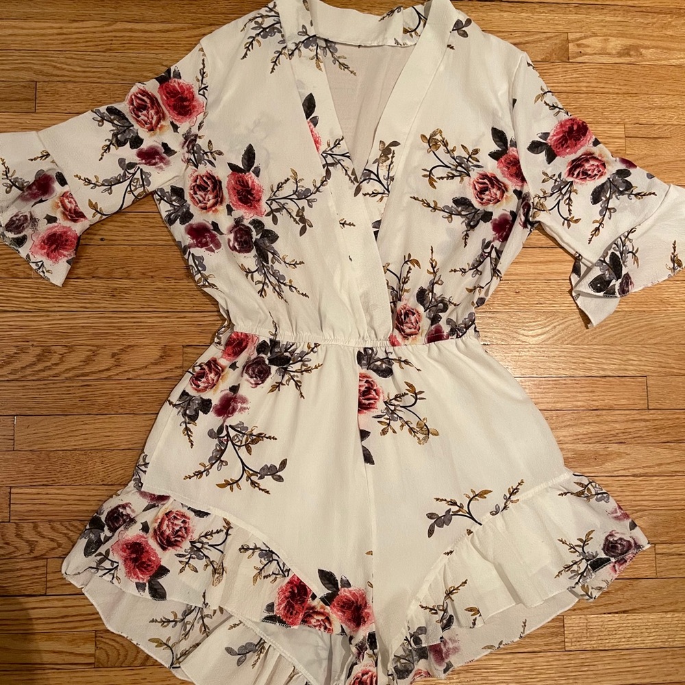 Flower print jumpsuit